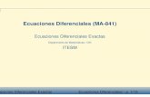 Ecuaciones Diferenciales (MA-841) · 2011. 9. 20. · Metodo de´ Solucion´ Ejemplo 4 Ejemplo 5 Ecuaciones Diferenciales Exactas Ecuaciones Diferenciales - p. 2/15 Ecuaciones Diferenciales
