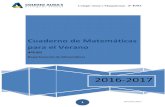 Cuaderno de Matemáticas para el Verano4ESO+2017.pdf · 2017. 6. 10. · Cuaderno de Matemáticas para el Verano 4ºESO Ciencias Sociales Departamento de Matemáticas . Colegio Alma´s