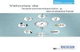 Válvulas de - WIKA · 2019. 7. 24. · Versión Presión nominal Material Para instrumentos Conexión Distancia entre ejes Código de artículo [bar] Modelo Instrumento de medición