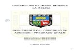 UNIVERSIDAD NACIONAL AGRARIA LA MOLINA...Concurso de Admisión para realizar estudios en la Universidad Nacional Agraria La Molina (UNALM), conducentes a la obtención del título