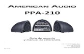 PPA 210 02 ESP - DJMania · 2011. 8. 29. · • Jack para cinta y jack de 1/4'' tipo Phone para pedal de conmutación . A.D.J. Supply Europe B.V. – – PPA - 210 Manual de Instrucciones