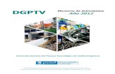 DGPTV Año 2012 - Madrid · Memoria de Actividades de la Dirección General del Parque Tecnológico de Valdemingómez – año 2012 DGPTV Memoria de Actividades Año 2012 Dirección
