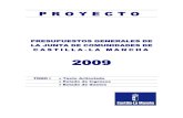 Tomo 1 DEFINITIVO Texto Articulado - JCCMpagina.jccm.es/economia/proyectopresupuestos2009/TOMOS/... · 2008. 10. 3. · TEXTO ARTICULADO, ESTADO DE INGRESOS Y ESTADO DE GASTOS Pág.