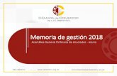 Memoria de gestión 2018 - camaratru.org.pe · EJES ESTRATÉGICOS DE LA GESTIÓN 2018 - 2020 Fortalecer la institucionalidad de la Cámara para elevar la calidad de los servicios
