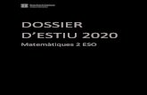 DOSSIER D’ESTIU 2020 - Institut Marianao · 2020. 7. 3. · DOSSIER D’ESTIU 2020 Matemàtiques 2 ESO . Nom: Curs: Data: 1 ACTIVITATS 1 Completa la taula següent: Expressions
