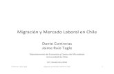 20121107 Migración y Mercado Laboral - ContrerasRuiz-Tagle...Contreras)y)RuizTagle ) Migración)y)Mercado)Laboral)en)Chile) 16 Tabla 11: Efecto migrante sobre Ingreso por hora, migrantes
