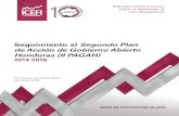 Seguimiento al Segundo Plan de Acción de Gobierno Abierto Honduras (II PAGAH… · 2016. 6. 29. · DPGR Dirección Presidencial de Gestión por Resultados DPTMRE Dirección Presidencial
