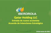 Qatar Holding LLC...Iberdrola, S.A. no asume ninguna responsabilidad por el contenido de este documento si es utilizado con una finalidad distint a a la expresada anteriormente. La