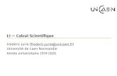 L1 — Calcul Scientiﬁque · 2021. 1. 29. · L1 — Calcul Scientiﬁque Frédéric Jurie (frederic.jurie@unicaen.fr) Université de Caen Normandie Année ... Présentation de