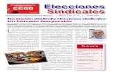 Elecciones Sindicales - CCOO · Elecciones Sindicales Formación sindical y elecciones sindicales. Un binomio inseparable Secretaría de Organización Confederal BOLETIN nº 5 •