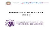 MEMORIA POLICIAL 2019 - Ayuntamiento de Torrejon · 2020. 12. 30. · MEMORIA POLICIAL . 2019 . Policía Local Jefatura. POLICÍA LOCAL. Policía ... Gestión Administrativa e Informática