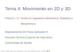 Tema 4: Movimiento en 2D y 3Dlaplace.us.es/wiki/images/5/55/GIERM_Tema_04.pdf · 2019. 9. 30. · Componentes intrínsecas de la aceleración Movimiento en 3D Movimiento circular