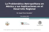 La problemática metropolitana en México y sus implicaciones en … · 2014. 4. 10. · Para 1980, Negrete y Salazar (1986), “Zonas metropolitanas en México”, Estudios demográficos