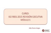 CURSO: ISO 9001:2015 REVISIÓN EJECUTIVA · 2021. 5. 19. · Introducción a los Sistemas de Gestión de Calidad Fundamentos e Interpretación de la Norma ISO 9001 1 –2 días 8