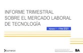 INFORME TRIMESTRAL SOBRE EL MERCADO LABORAL ......Top 10 Salarios promedio de puestos del sector tecnología según seniority (gráfico 17 y gráfico 18) 6. Bumeran - BA (IT Index)