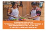“GUÍAS ALIMENTARIAS DE GUATEMALA Y - ProyectoCAN · 2020. 8. 28. · “GUÍAS ALIMENTARIAS DE GUATEMALA Y RECOMENDACIONES PARA UNA ... y queso, de los cuales se recomienda consumir