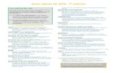 Guía rápida de APA. 7ª edición - fundacioniai.org · 2020. 11. 18. · Guía rápida de APA. 7ª edición (2) Citas en el texto Adaptadas al idioma español, las citas se insertan