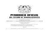 PERIODICO OFICIAL - Aguascalientes...Autorizado por SEPOMEX} PRIMERA SECCIÓN TOMO LXXVII Aguascalientes, Ags., 6 de Octubre de 2014 Núm. 40 C O N T E N I D O : RESPONSABLE: Lic.