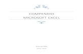 COMPENDIO MICROSOFT EXCEL...Para introducir en Excel una fórmula que contenga funciones, se puede seguir el siguiente procedimiento: Seleccionar la celda en que se desee introducir