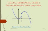 CÁLCULO DIFERENCIAL. CLASE 2. · 2018. 2. 14. · Tome nota que la función para x está definida por intervalos semiabiertos. Si la función se define para todo x, el dominio serán