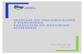 Manual de organización Y FUNCIONES Direccion de Recursos … · 2018. 5. 30. · Manual de Organización y Funcione s 6 Nivel Directivo Máximo: Es donde se establecen objetivos