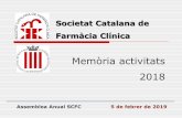Societat Catalana de Farmàcia Clínica · 2021. 1. 20. · gener 2011 Activitats SCFC 2009-2010 1. ... BUTLLETÍ DE PREVENCIÓ D’ERRORS DE MEDICACIÓ - 2018 VOL.16, NÚM.1 Notificacions