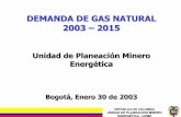 DEMANDA DE GAS NATURAL 2003 2015 · 2003. 12. 2. · posibilidad de entrada de nuevos agentes que generen competencia en un entorno de globalización. • Periodo de transición del