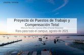 Proyecto de Puestos de Trabajo y Compensación Total · 2021. 8. 6. · agenda 01 | bienvenida y repaso del proyecto 02 | nuevo cronograma del proyecto 03 | reuniones con empleados