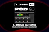 Line 6 POD Go Owner's Manual - Rev B, Spanish · 2021. 5. 19. · 0•1 mode a b tap c d edit / exit tuner exp 1 exp 2 wah vol