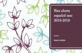 Haz ahora español uno 2018-2019 - Schoolwires · 2018. 9. 21. · Haz ahora #3 (10 mins.) –Write #1-31 in Spanish – ex. 1-uno 2-dos… Translate the following body parts: la