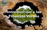 Introducción a las Finanzas Verdes verdes... · 2017. 6. 20. · FINANZAS VERDES: DEFINICIÓN El uso de productos y servicios financieros, como préstamos, seguros, acciones y bonos