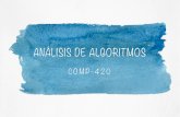ANÁLISIS DE ALGORITMOS