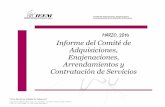 MARZO, 2014 Informe del Comité de Adquisiciones ...
