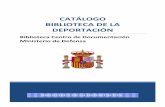 CATÁLOGO BIBLIOTECA DE LA DEPORTACIÓN
