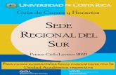 Guía de Horarios para la Sede Regional del Sur, para el 1-2021