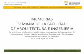 MEMORIAS SEMANA DE LA FACULTAD DE ARQUITECTURA E ...