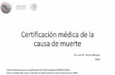 Certificación médica de la causa de muerte