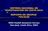 SISTEMA NACIONAL DE INVESTIGACIÓN EN COSTA RICA REPORTE DE ...
