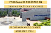 PROGRAMACIÓN DE CLASES SEMESTRE 2022-1