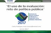 El uso de la evaluación: reto de política pública