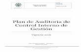 Plan de Auditoria de Control Interno de Gestión