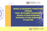 Geography Grade 12 Revision Rural Urban Settlement and ...