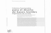 Criterios funcionales para el diseño de bases textiles