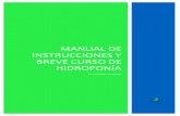 MANUAL DE INSTRUCCIONES Y BREVE CURSO DE hidropONÍA