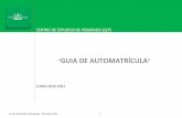 GUIA DE AUTOMATRÍCULA - UAM