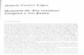 Octavio Castro López Memoria de dos retratos: Góngora y ...