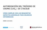 AUTORIZACIÓN DEL TRIÓXIDO DE CROMO (CrO3) DE CTACSUB