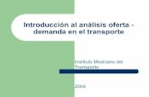 Introducción al análisis oferta - demanda en el transporte