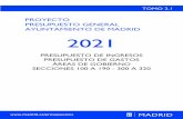 PRESUPUESTO GENERAL AYUNTAMIENTO DE MADRID 2021