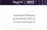 Asambleas Ordinarias de Accionistas 2021 en el marco del ...